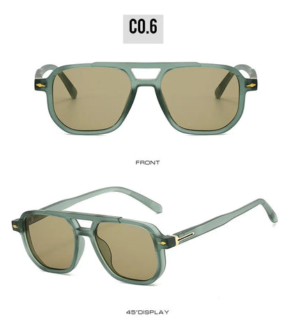 Frame-shaped arrow decorative sunglasses, suitable for both men and women for daily outings, perfect for sun protection.