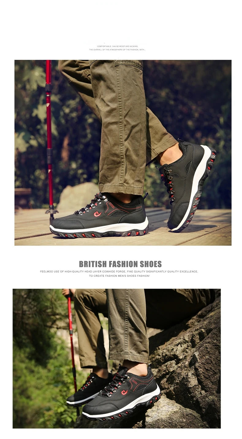 Scarpe da trekking da uomo in EVA, impermeabili, antiscivolo, in pelle, per sport outdoor, campeggio, running e jogging, novità 2025