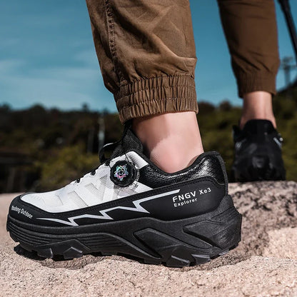 Sneakers da uomo casual outdoor antiscivolo e ammortizzanti, versatili scarpe da hiking off-road con suola morbida e confortevole per running