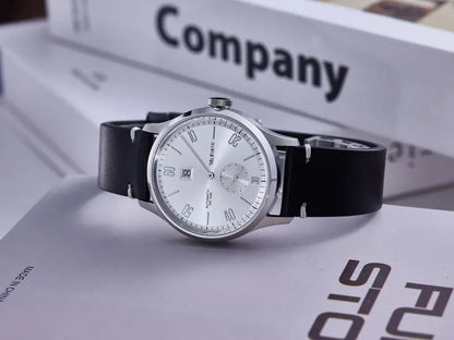 Milifortic 38MM Minimalist Jumping Hour Auto Watch Man R088 Sapphire Crystal 10ATM Vintage Stainless Steel Mechanical Watches