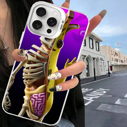 Funda de móvil F-Fortnites para iPhone 17 16 15 14 13 12 11 Pro Max Plus, cubierta color plata