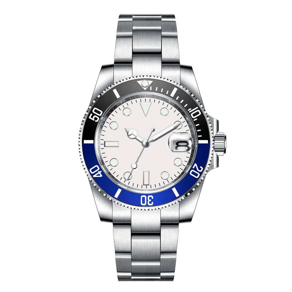 Custom watches Luxury Sapphire MIYOTA/NH35 Automatic Wristwatch Mechanical Mens Watch Sterile Dial Ceramic 10Bar Lume Male Clock