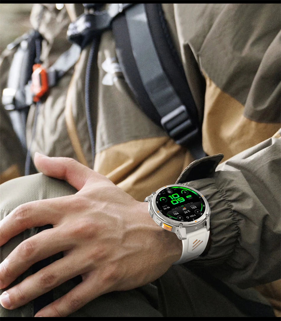 New Original 1100mAh Battery Men Smart Watch Outdoor GPS 10ATM Waterproof Bluetooth Call Sport Smartwatch For Android IOS Phones