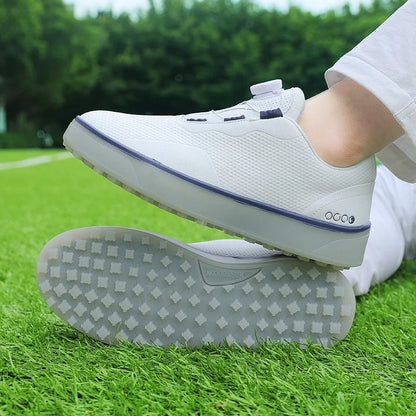 Golf Shoes Men Big Size To 47# Rotating buckle Professional Non Slip Spikeless Outdoor Beginner Training Golf Sneakers Unisex