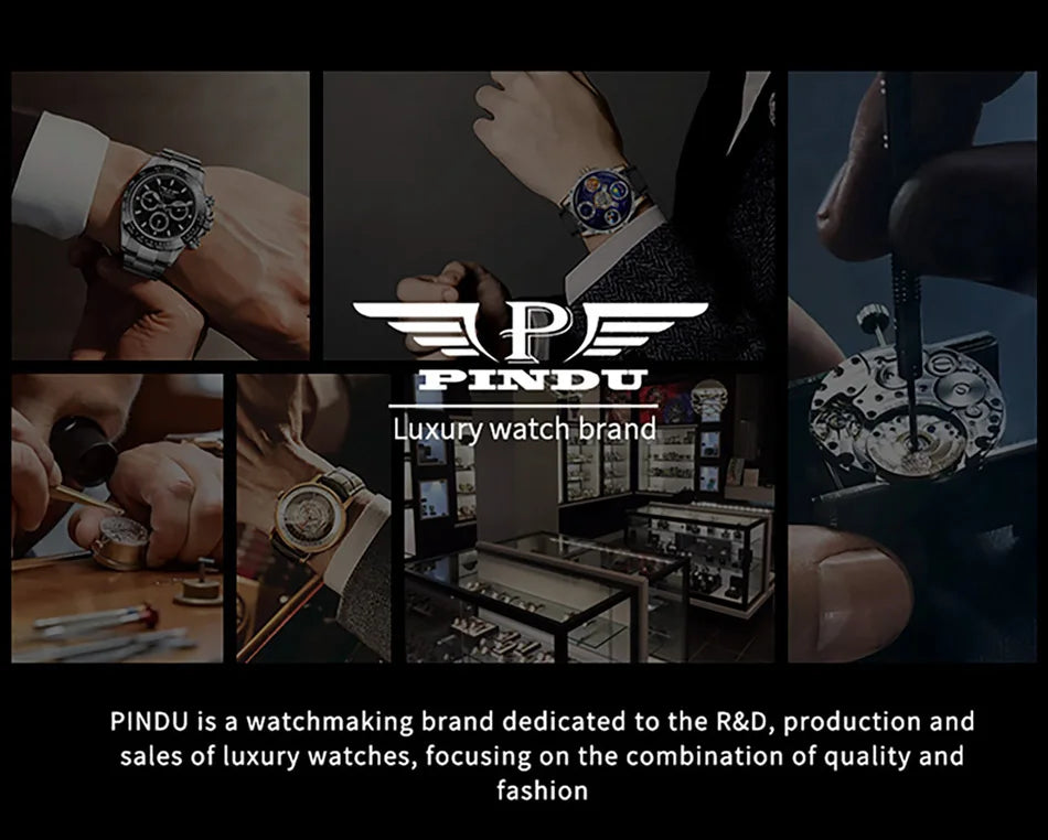PINDU Panda National Treasure Series Mechanical Watch Men M2791B Movement Sapphire Mirror Waterproof Automatic Mechanical Watch