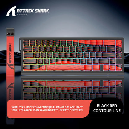 Teclado gaming magnético ATTACK SHARK X68HE X68PRO HE y FREEWOLF F68 con cable F68Pro inalámbrico para gaming profesional, activación rápida de 0.01mm