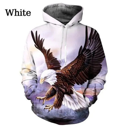 US Eagle Graphic Hoodie Men Clothing 3D Bald Eagle Printing Hoodies Women Pullovers Harajuku Fashion y2k Tops Hoody Sweatshirts