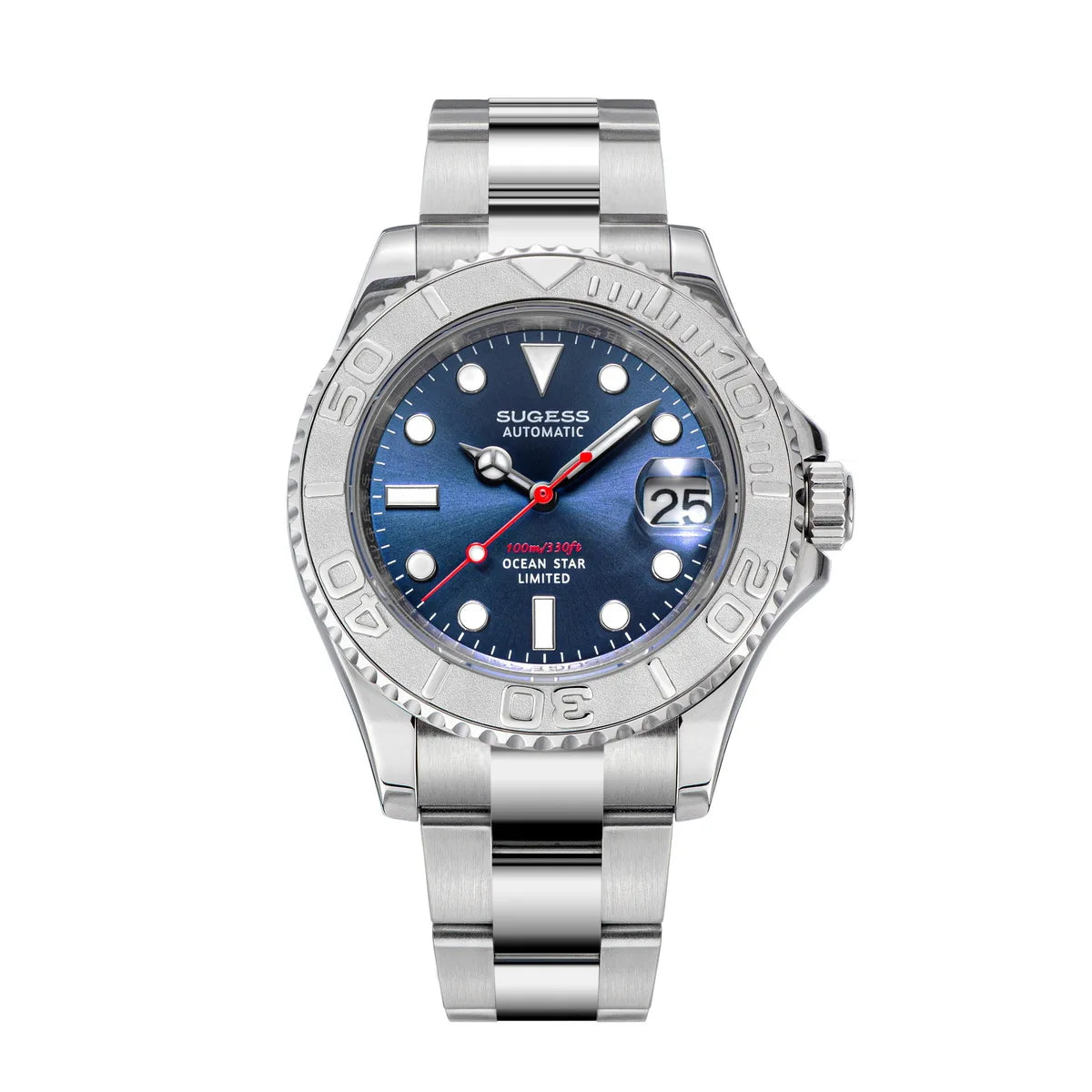 Sugess New Diving Men's Watch Automatic Mechanical WristWatches 10Bar NH35A Movement Sapphire Luminous Ceramic Bezel S450-2 2025