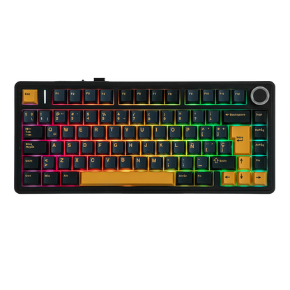 EPOMAKER AULA F75 ISO-ES 75% spagnola QWERTY Hot-Swap, tastiera meccanica da gaming cablata/Bluetooth/wireless 2.4GHz con montaggio gasket e retroilluminazione RGB