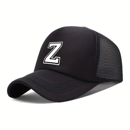 [26-Letter Trendy Baseball Cap] Kids' Lightweight Cap |  Featuring a 26-Letter Truck Driver Design, Perfect for Sun Protection