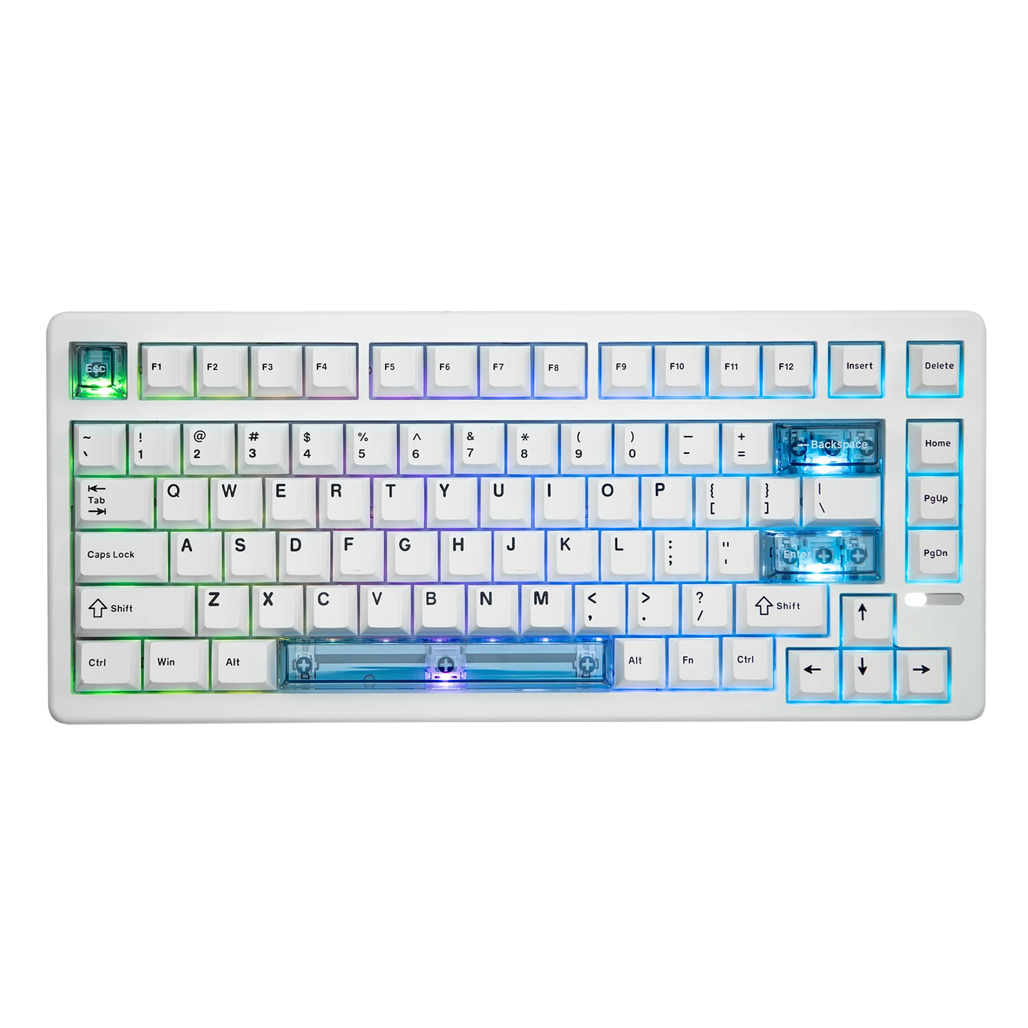 Teclado mecánico magnético EPOMAKER HE80 75% con distribución US QWERTY, hot-swap, gasket creamy, cableado, efecto Hall, DKS SOCD para PC/Mac