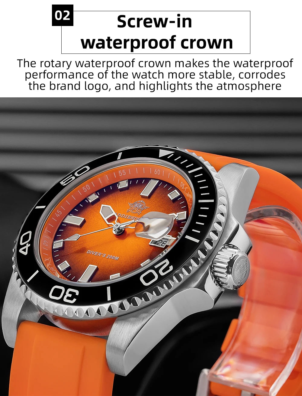 ADDIESDIVE AD2089 NEW Sports Watches Men's 41mm Quartz Watch Colorful Rotatable Bezel BWG9 Luminous 200m Waterproof Diving Watch
