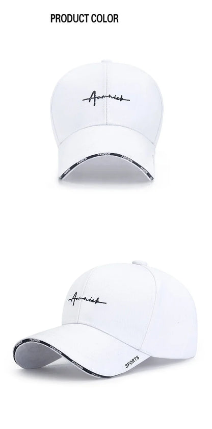 Men Women Embroidered Letter SunShade Breathable Baseball Cap Summer Outdoor Sport Sunscreen Curved Brim Adjustable Hat A31