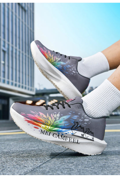 Scarpe da running 2026 con nuovo motivo Eagle, piastra in carbonio, scarpe sportive da maratona ultraleggere, traspiranti e ammortizzate per allenamento di corsa
