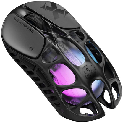 GravaStar Mercury X Wireless Gaming Mouse with PAW 3950 Sensor, 32,000 DPI, 1000Hz Polling Rate, 49g Ultra-Light Magnesium Gaming Mouse