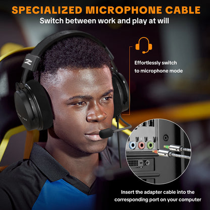 Auriculares de estudio TALOMEN W550x – Auriculares profesionales de monitorización para DJ, circumaurales y con cable, con transductores de 50mm y cable desmontable
