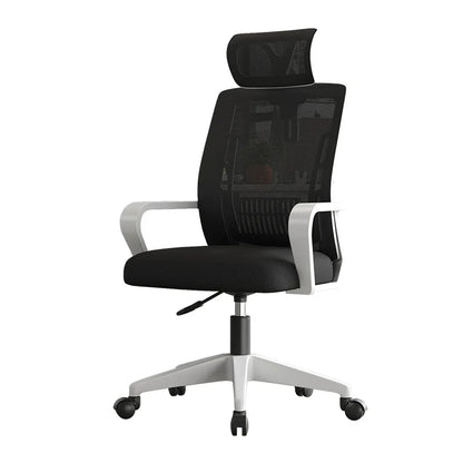 Ergonomisk hjemmekontorstol med ryglæn: højdejusterbar, drejelig, lændestøtte, nakkestøtte, gamingstol