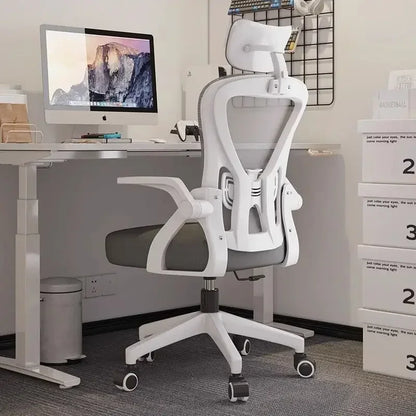Chaise de bureau ergonomique pour ordinateur, avec dossier respirant et hauteur réglable, idéale pour une utilisation à domicile, chaise de jeu offrant un confort optimal et une fonction inclinable.