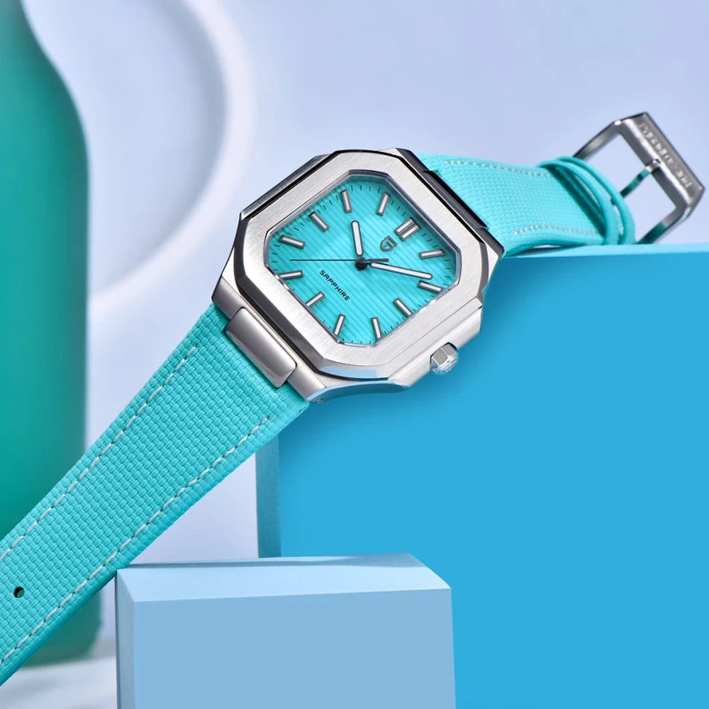 Reloj de lujo cuadrado de cuarzo PAGANI DESIGN 2026 para hombre, cristal de zafiro AR, movimiento japonés, luminoso, acero 316L completo