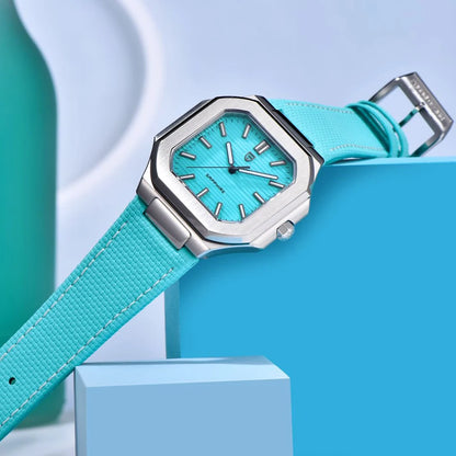 Reloj de lujo cuadrado de cuarzo PAGANI DESIGN 2026 para hombre, cristal de zafiro AR, movimiento japonés, luminoso, acero 316L completo