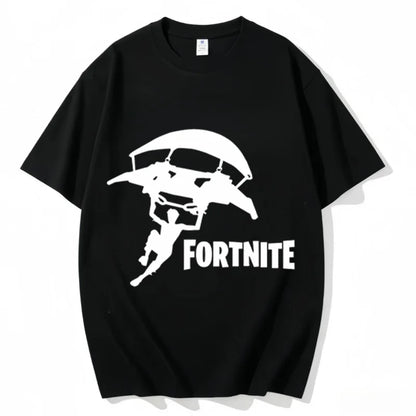 Fortnite Crew Neck T Shirt Unisex Adult Game Dance Fashion New Pure Cotton Short Sleeve Tops Perfect for Casual Wear Vacations