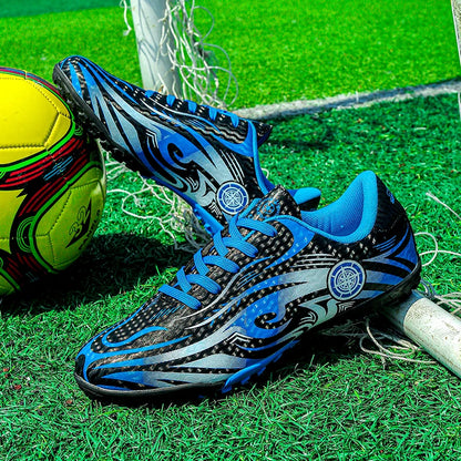 Scarpe da calcio da uomo, comode e traspiranti, per ragazzi, leggere e antiscivolo, scarpe da allenamento per erba, turf e sport all’aperto