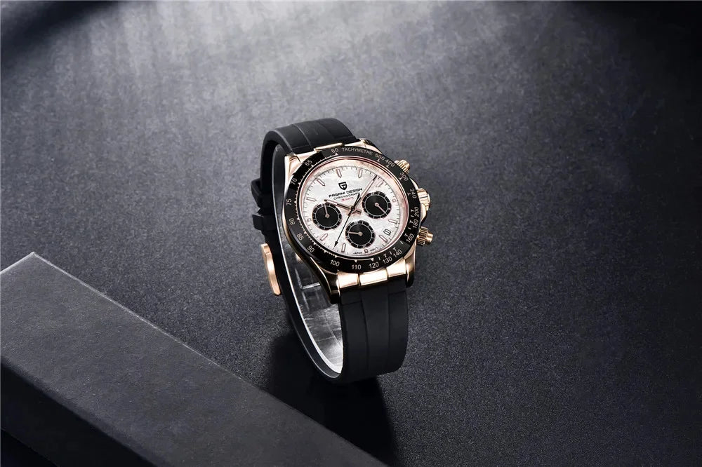 Nuovo originale PAGANI DESIGN PD-1664 orologio da uomo di lusso, movimento al quarzo giapponese VK63, zaffiro, impermeabile, cronografo, oro