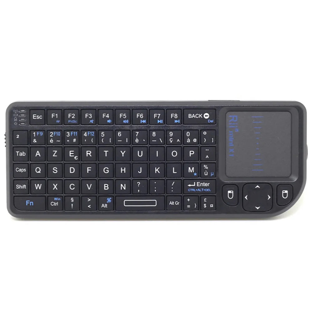 Tastiera wireless mini originale Rii X1 2.4GHz English/RU/ES/FR con TouchPad per Android TV Box/PC/Laptop