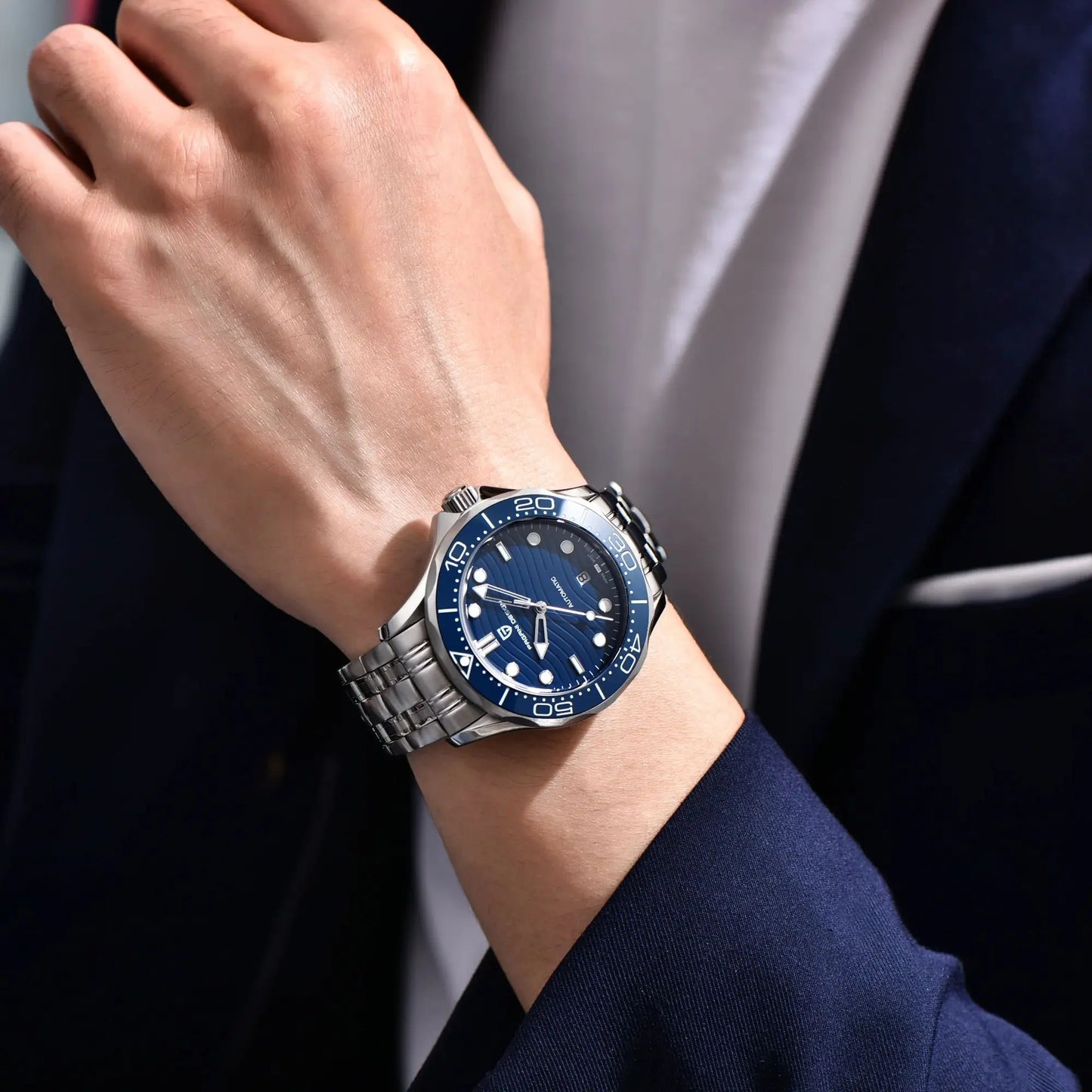 PAGANI DESIGN 2026 New V2 Waves 200M Orologio da immersione da uomo, automatico di lusso, con cristallo zaffiro AR