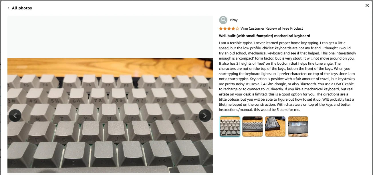 Teclado mecánico inalámbrico MCHOSE G75 Pro, diseño 75%, montaje gasket, 5 capas de amortiguación, retroiluminación RGB, triple modo y hot-swappable