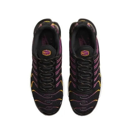 Nike Air Max Plus, chaussures de sport pour hommes, modèle noir et violet, en tissu respirant, avec amorti, pour l'entraînement, DX2663-001.