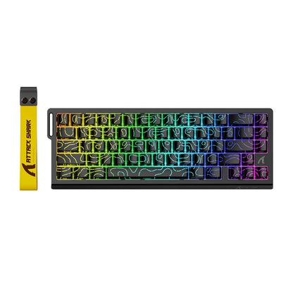 Teclado gaming mecánico ATTACK SHARK X68 HE Rapid Trigger 60% con cable, actuación ajustable, interruptor magnético Hall Effect, 8KH