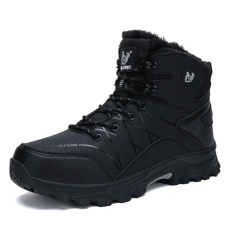 Bottes de neige chaudes en peluche pour hommes, baskets montantes d'automne, antidérapantes, résistantes à l'usure, pour l'alpinisme et la randonnée, nouvelle collection hiver