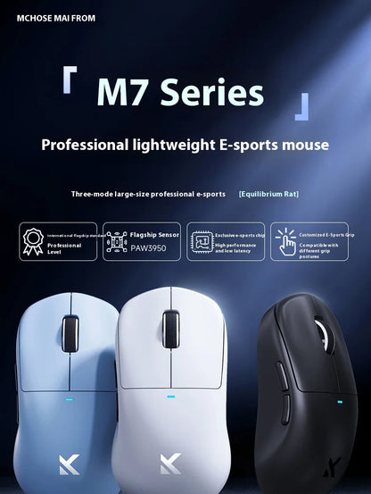 MCHOSE M7 Ultra Ergonomic Gaming Mouse PAW3950 Super Sensor TOPSPEED 8000Hz Polling Rate Lightweight Design Realtek Master Mice
