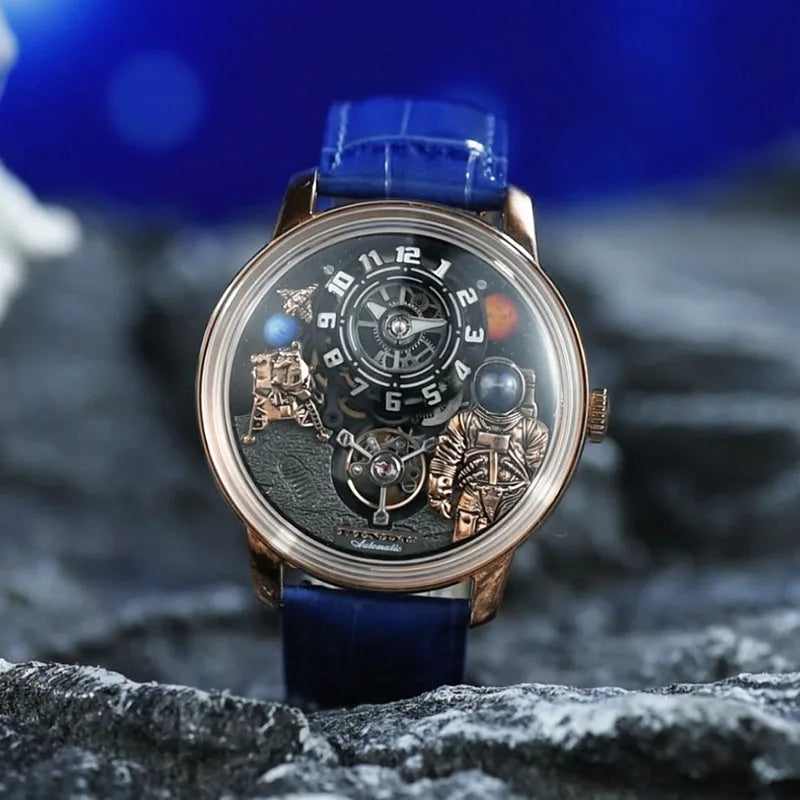 2025 PINDU Design Men Wristwatches Top Brand Luxury Robot Astronaut Space Series Watch Men Sapphire Luminous Waterproof Watches