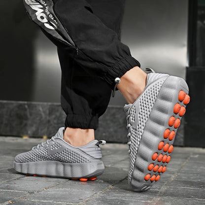 Brand Men Casual Shoes Thick Sole Soft Fashion Sneakers Summer Breathable Male Walking Shoes Zapatillas Hombre 88217 Mens Shoes