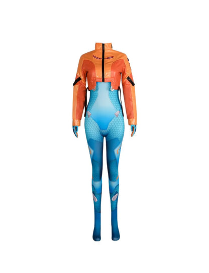 Disfraz de cosplay de Juno de Overwatch 2, set completo con peluca y traje, ropa de heroína de apoyo, atuendo de Halloween y carnaval para mujeres y niñas Juno Teo Minh