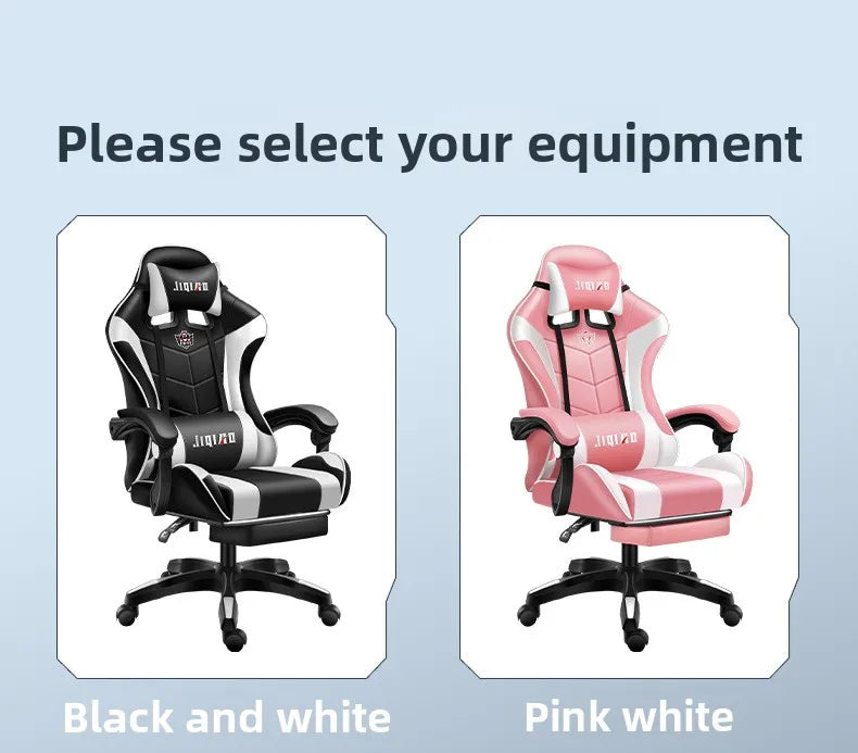 Bequemer ergonomischer Gaming-Stuhl für langes Sitzen, neigbar, mit Massagefunktion und Drehfunktion