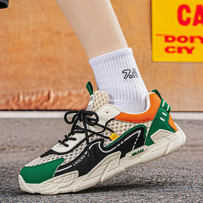 Scarpe sportive da uomo estive in mesh, casual e alla moda, con lacci, per camminare, 2026 nuove sneakers giovani per uso quotidiano e pendolarismo, comode e versatili
