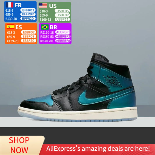 Unisexové basketbalové boty Nike Air Jordan 1 Mid – klasický design, protiskluzové a odolné, výjimečný výkon BQ6472-009
