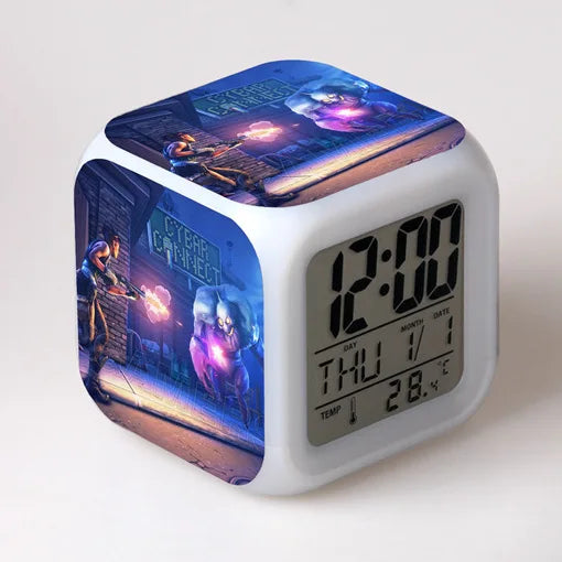 Fortnite Alarm Clock Cute Fashion Cartoon Personalized Creative Kawaii Minimalist LED Alarm Clock Gift for Friends' Birthday