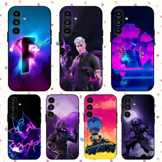 R-Royales F-Fortnites  Phone Case For Samsung S24,S21,S22,S23,S30,Ultra,S20,Plus,Fe,Lite,Note,10,9,5G Black Soft Cover