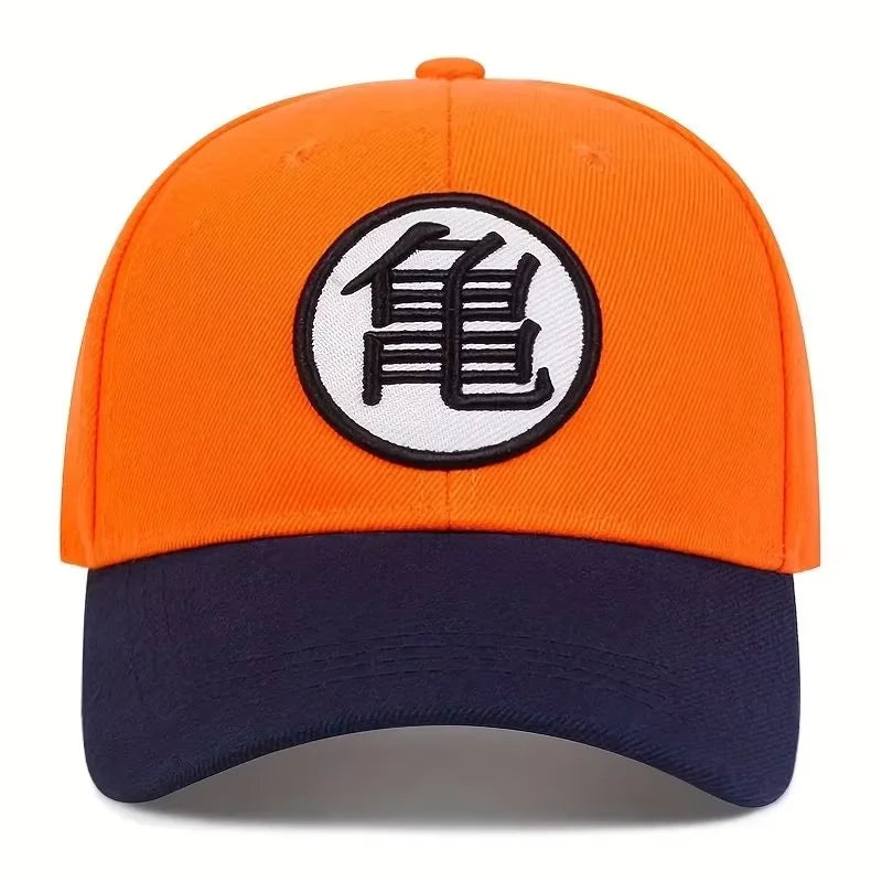 Dragon Ball Son Goku Unisex Gui Wu-broderede baseballkasketter til forår og efterår – justerbare fritidshatte til udendørs brug – solbeskyttelseshatte
