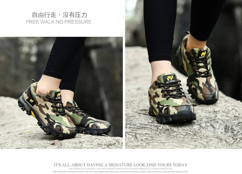 Casual Shoes Men Summer Outdoor Sneakers Women’s Footwear Trainer Waterproof Camouflage Army Shoe Male Military Shoes Tennis Jeans