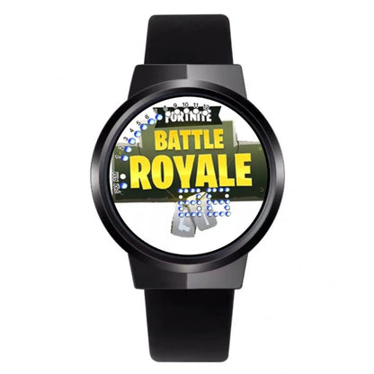 Reloj Fortnite de moda cute, cartoon y kawaii personalizado con luz nocturna LED táctil, reloj electrónico para estudiantes, regalo para amigos