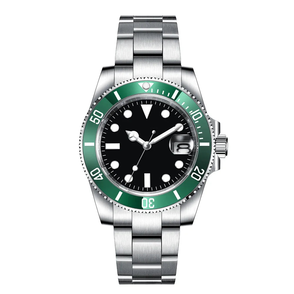 Custom watches Luxury Sapphire MIYOTA/NH35 Automatic Wristwatch Mechanical Mens Watch Sterile Dial Ceramic 10Bar Lume Male Clock