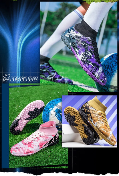 Tamanho 34-46 - Chuteiras de futebol para homem FG/TF, futsal, profissionais, unissexo, infantis, de treino, para exterior, para rapazes, ténis de futebol