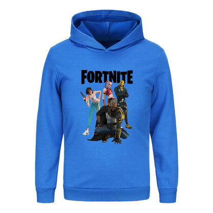 Felpa con cappuccio Fortnite per bambini, abbigliamento da principessa per bambine, abbigliamento moda per neonati, vestiti da maschietto, felpa primavera autunno, top per bambini 4403
