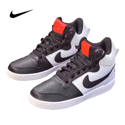 NIKE Zapatillas Court Borough Mid blancas unisex de caña alta para entrenamiento y uso casual otoño/invierno (844906-100)