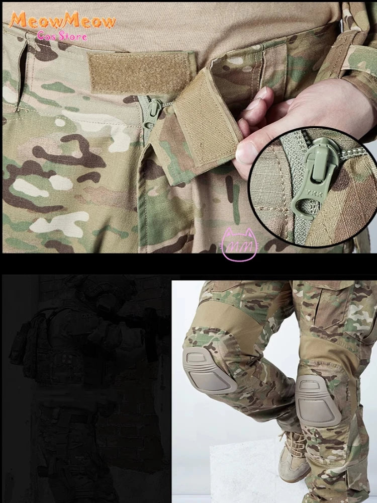 Call of Duty Ghost Cosplay Tactical Suit Combat Camo Uniform Black Blue Military Training Game Style Coat Halloween Party Outfit